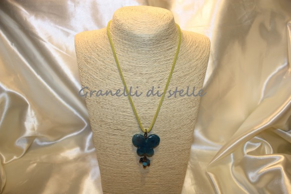 COLLANA artigianale. GRANELLI DI STELLE. CREAZIONI VENDITA NEGOZIO, BIJOUX ARTIGIANALI: ANELLI, BRACCIALI, COLLANE, ORECCHINI, CIONDOLI, SEGNALIBRI, ACCESSORI CERIMONIA, PARURE